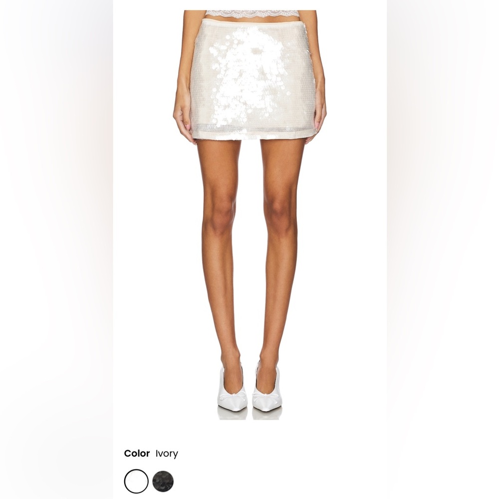superdown Sparkling Ivory Mini Skirt